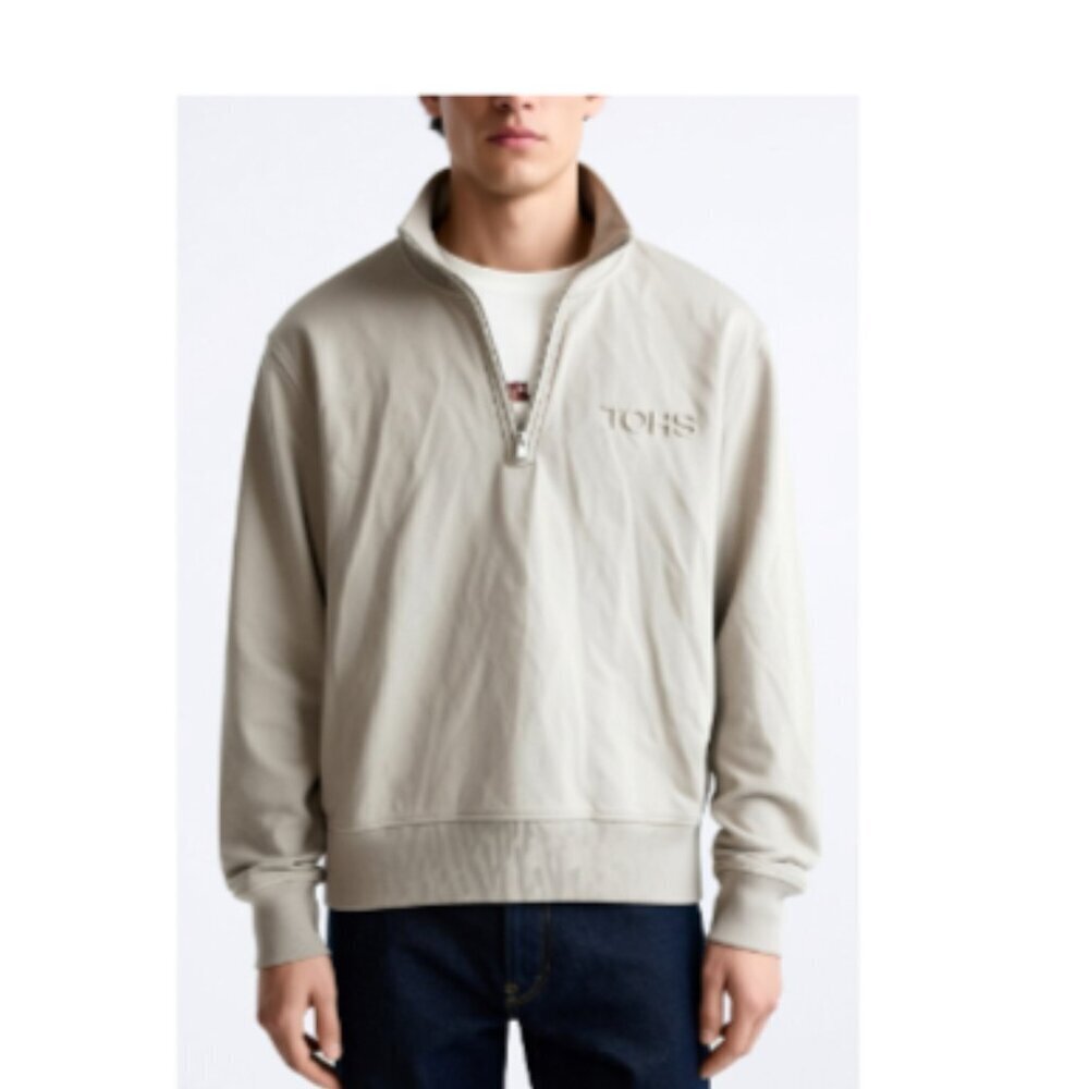 Michael Kors quarter zip pull over Tan Size LG NWOT